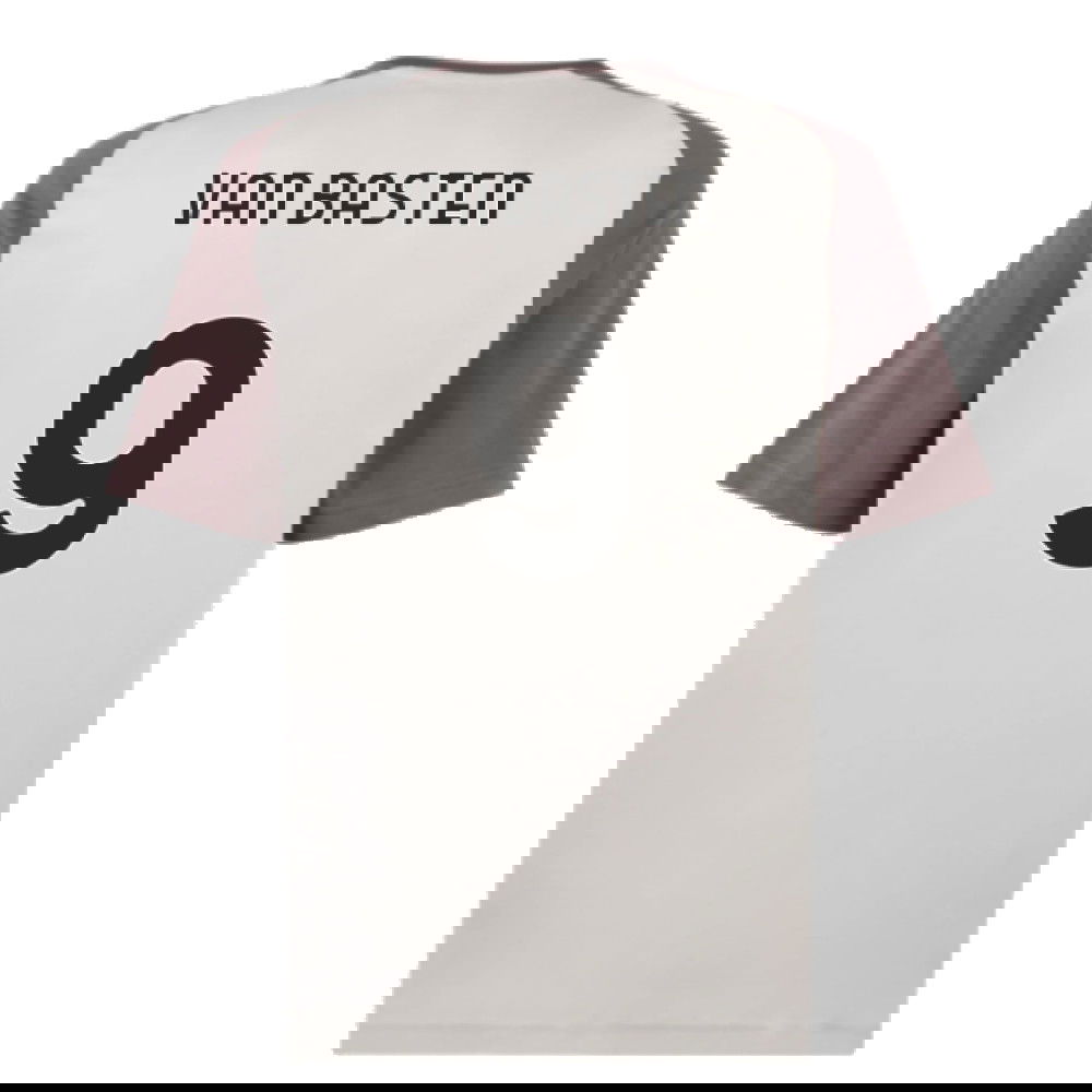 2023-2024 AC Milan Casuals Tee (Light Grey) (Van Basten 9)