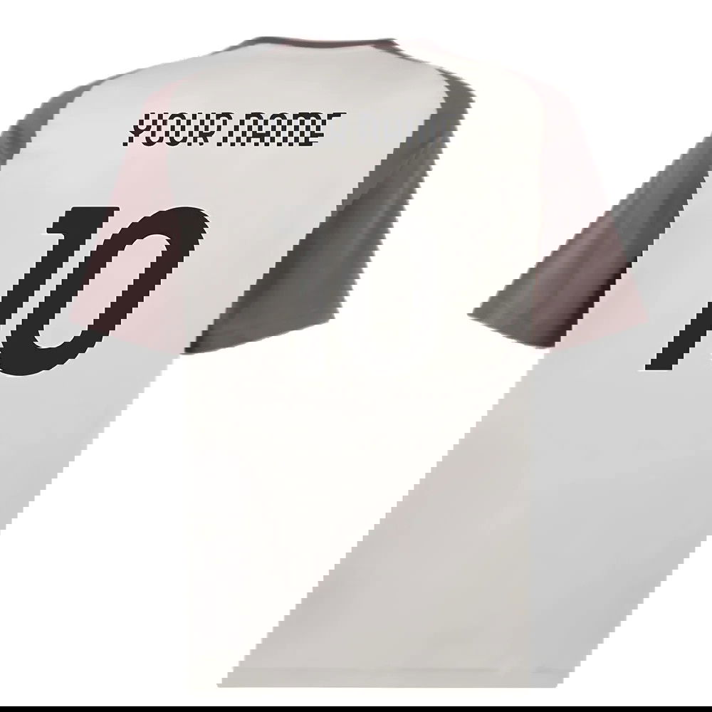 2023-2024 AC Milan Casuals Tee (Light Grey) (Your Name)