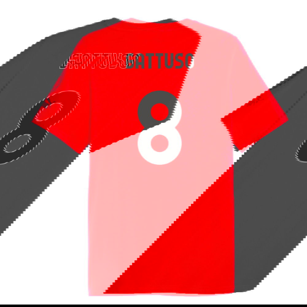 2023-2024 AC Milan FtblCore Graphic Tee (Red) (Gattuso 8)