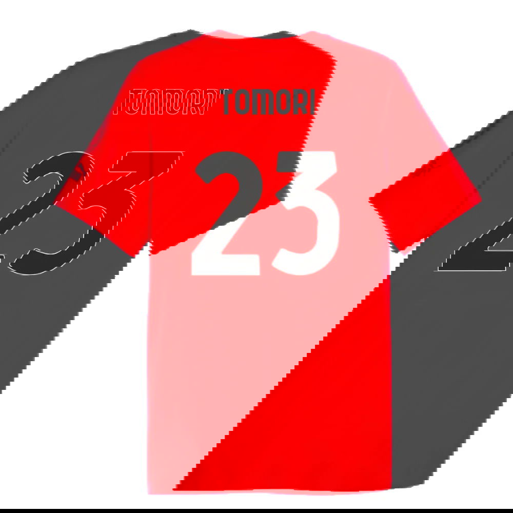 2023-2024 AC Milan FtblCore Graphic Tee (Red) (Tomori 23)