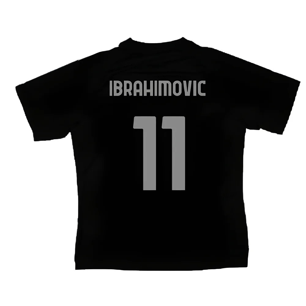 2023-2024 AC Milan Pre-Match Jersey (Black) (Ibrahimovic 11)