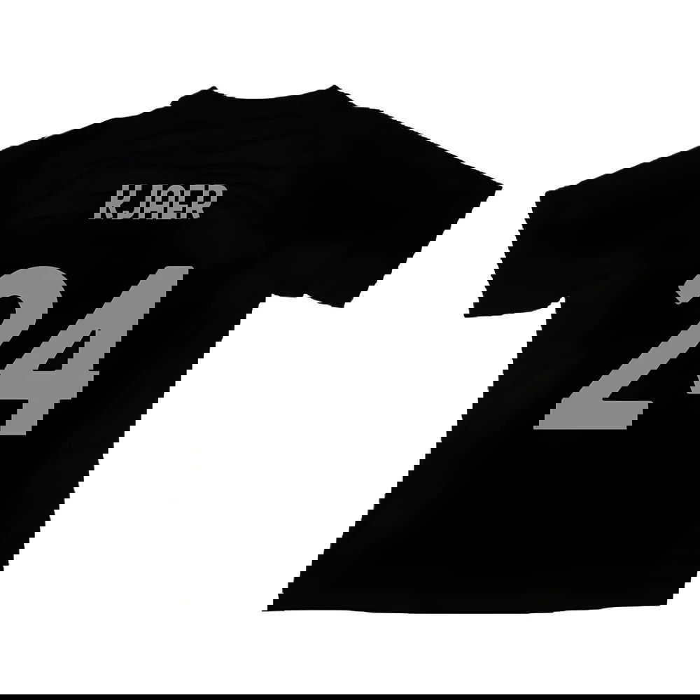 2023-2024 AC Milan Pre-Match Jersey (Black) (Kjaer 24)