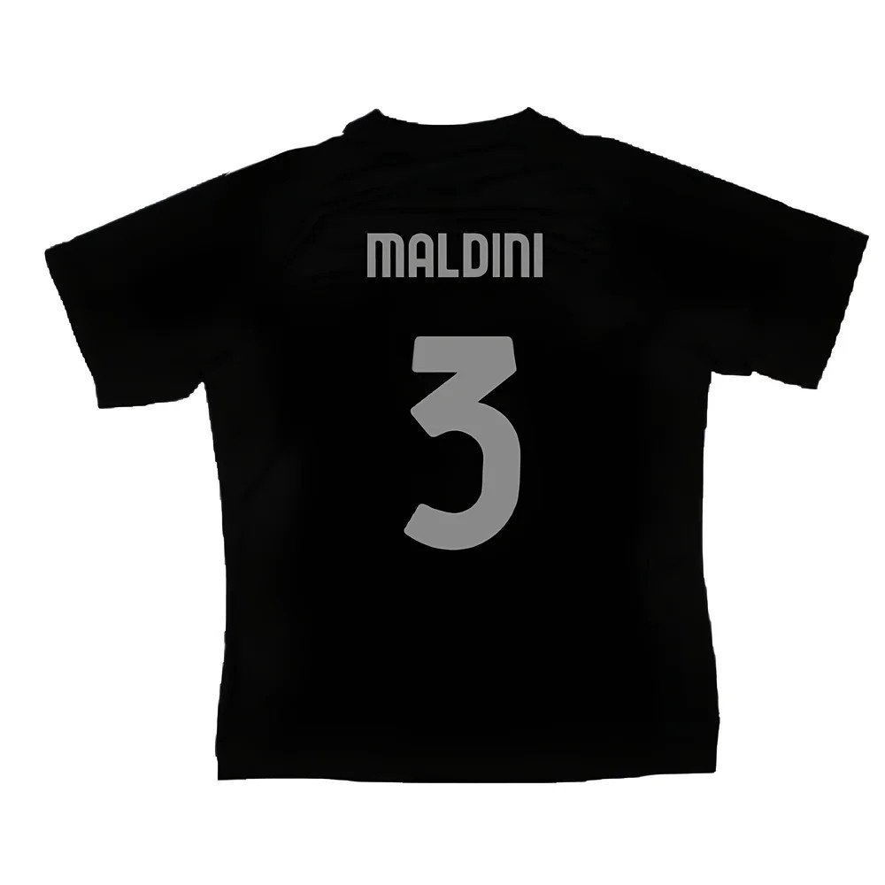 2023-2024 AC Milan Pre-Match Jersey (Black) (Maldini 3)
