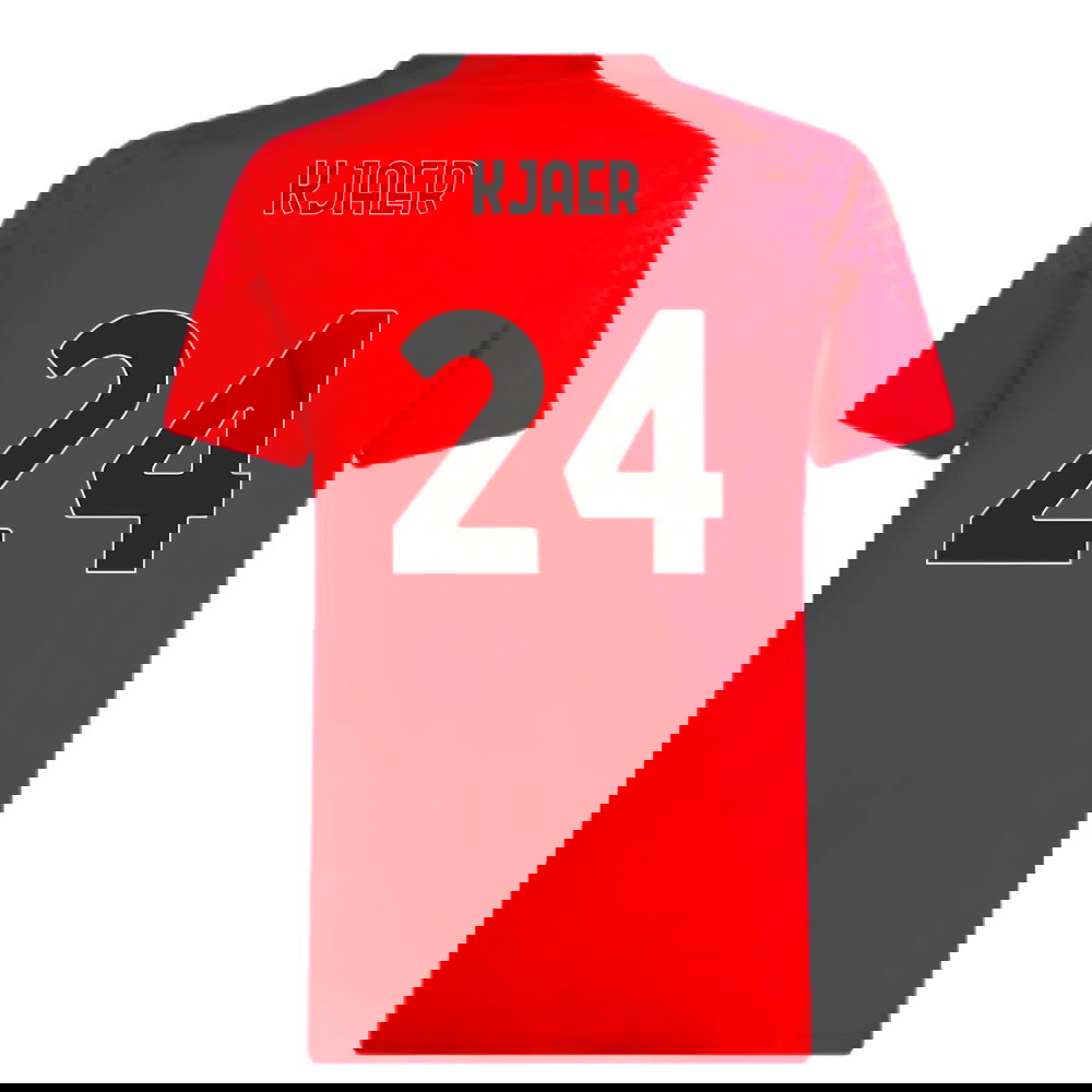 2023-2024 AC Milan Training Jersey (Red) (Kjaer 24)