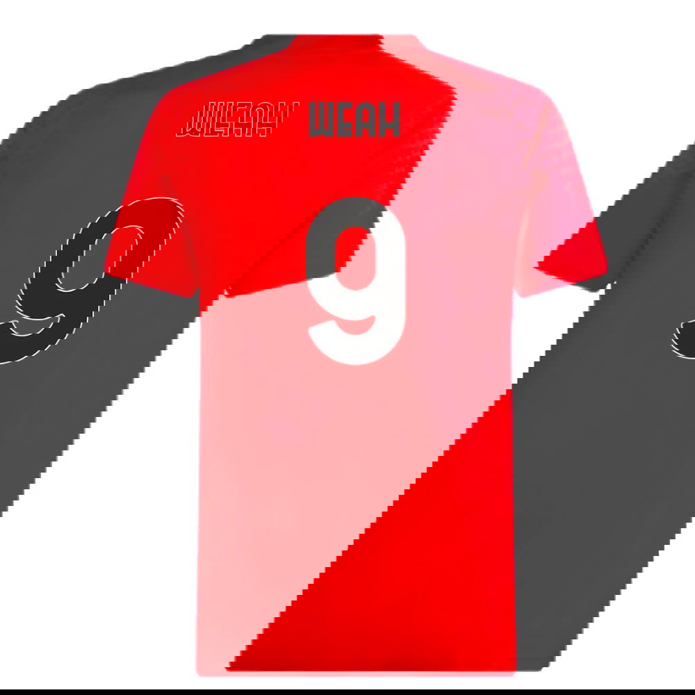 2023-2024 AC Milan Training Jersey (Red) (Weah 9)