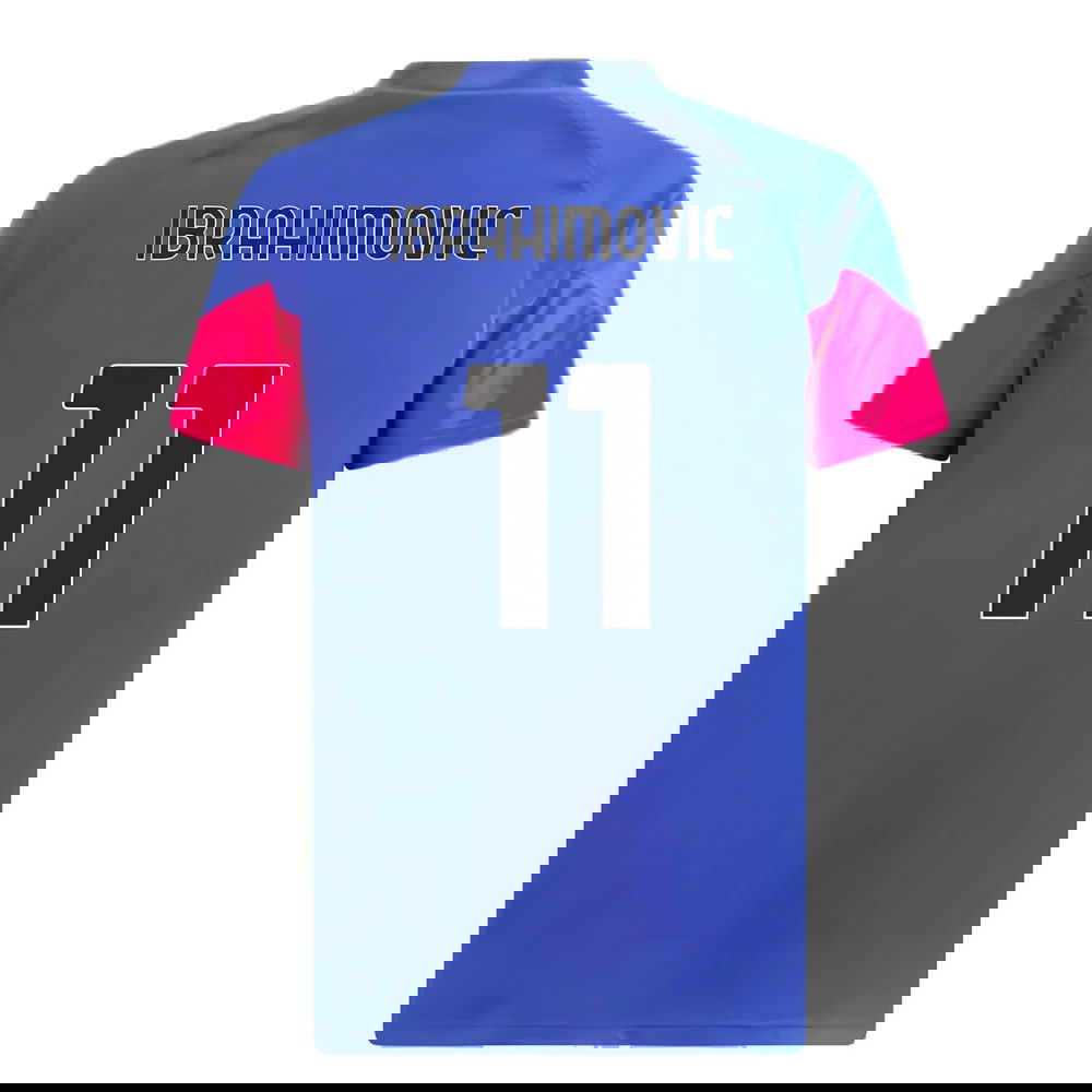 2023-2024 AC Milan Training Jersey (Royal Sapphire) (Ibrahimovic 11)
