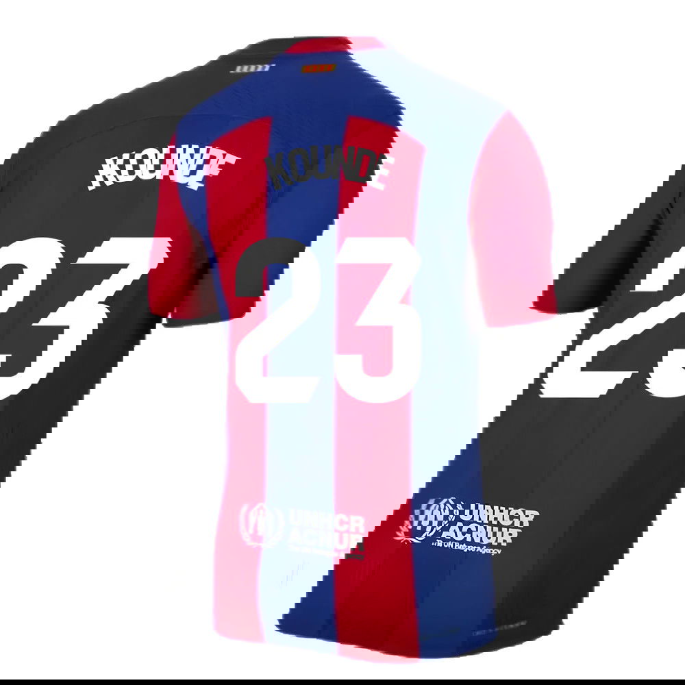 2023-2024 Barcelona Authentic Home Shirt (Kounde 23)