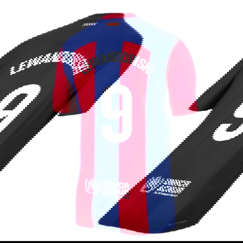2023-2024 Barcelona Authentic Home Shirt (Lewandowski 9)
