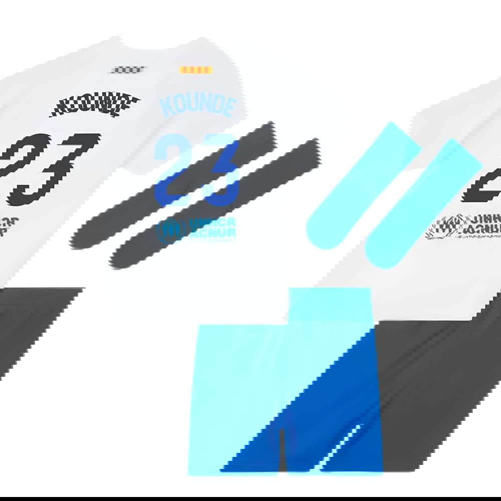 2023-2024 Barcelona Away Baby Kit (Kounde 23)