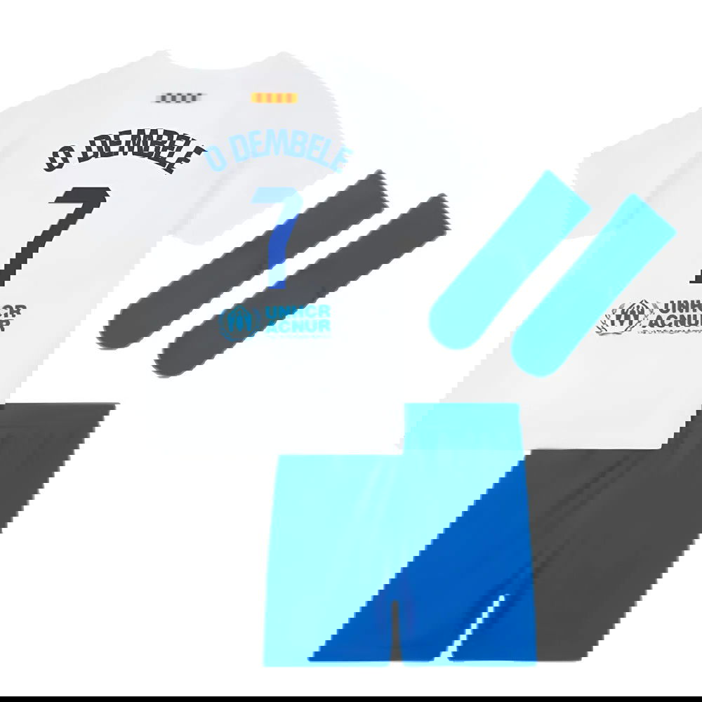 2023-2024 Barcelona Away Baby Kit (O Dembele 7)