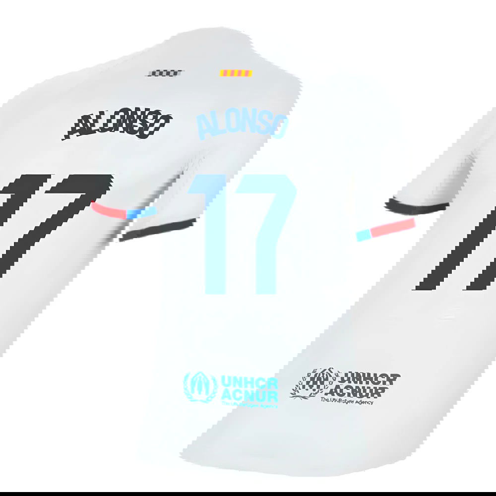 2023-2024 Barcelona Away Shirt (Kids) (Alonso 17)