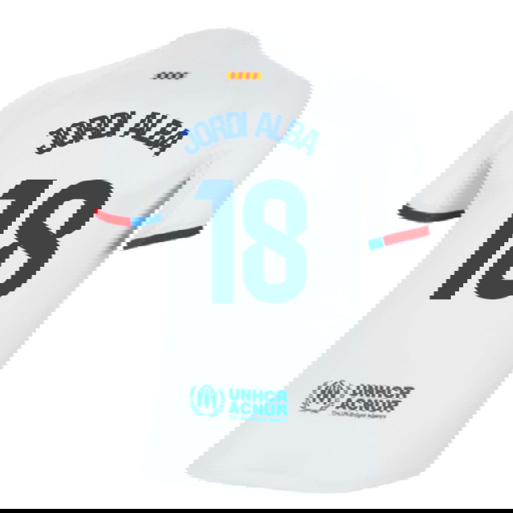 2023-2024 Barcelona Away Shirt (Kids) (Jordi Alba 18)
