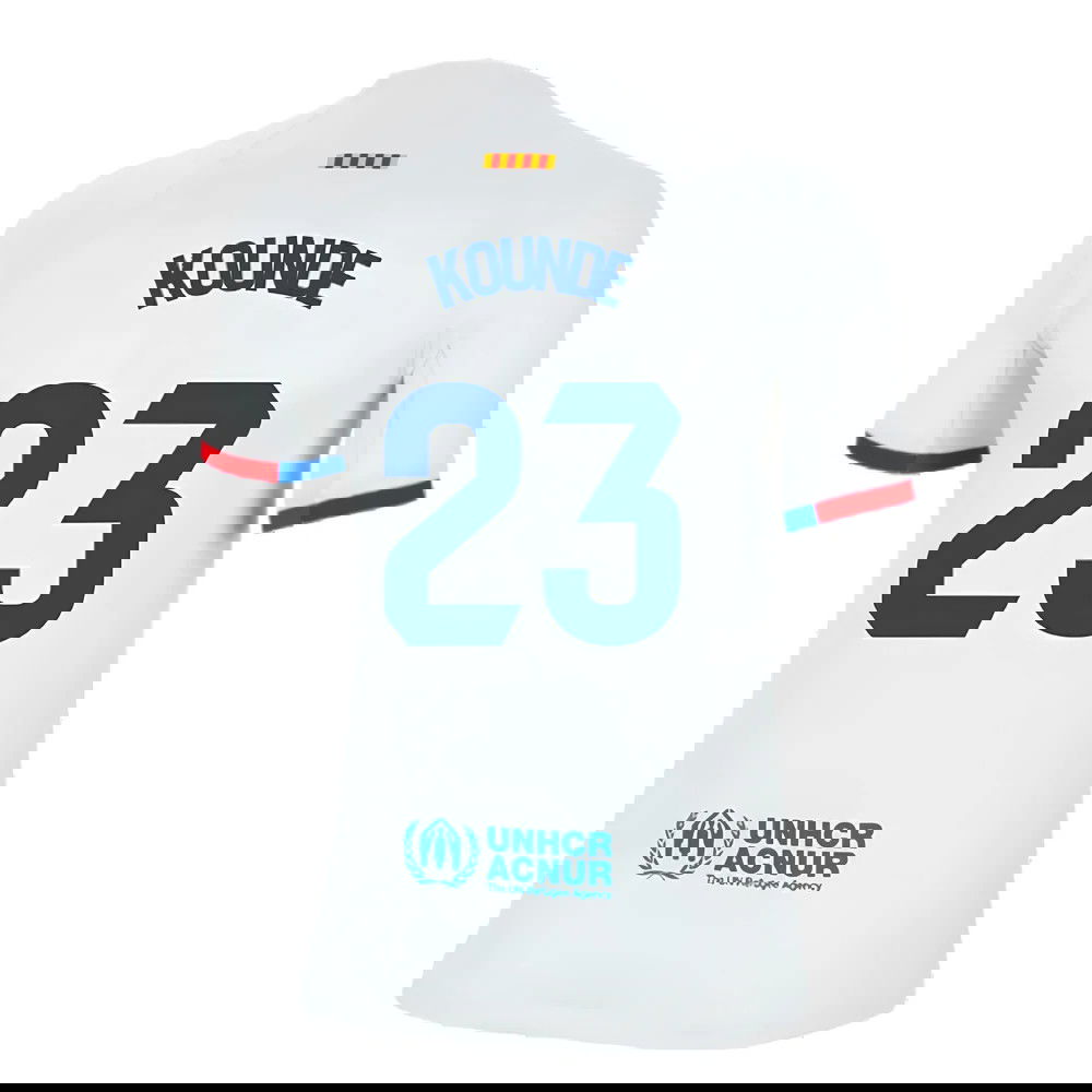 2023-2024 Barcelona Away Shirt (Kids) (Kounde 23)
