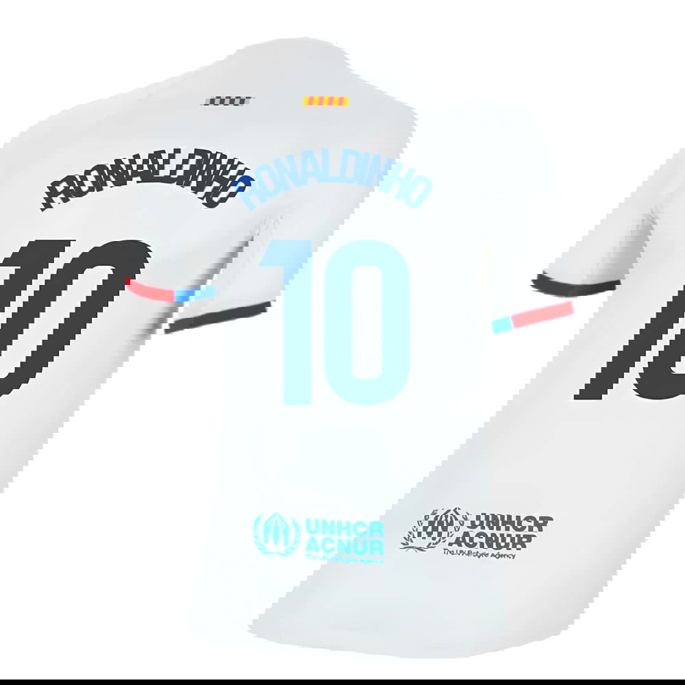 2023-2024 Barcelona Away Shirt (Kids) (Ronaldinho 10)