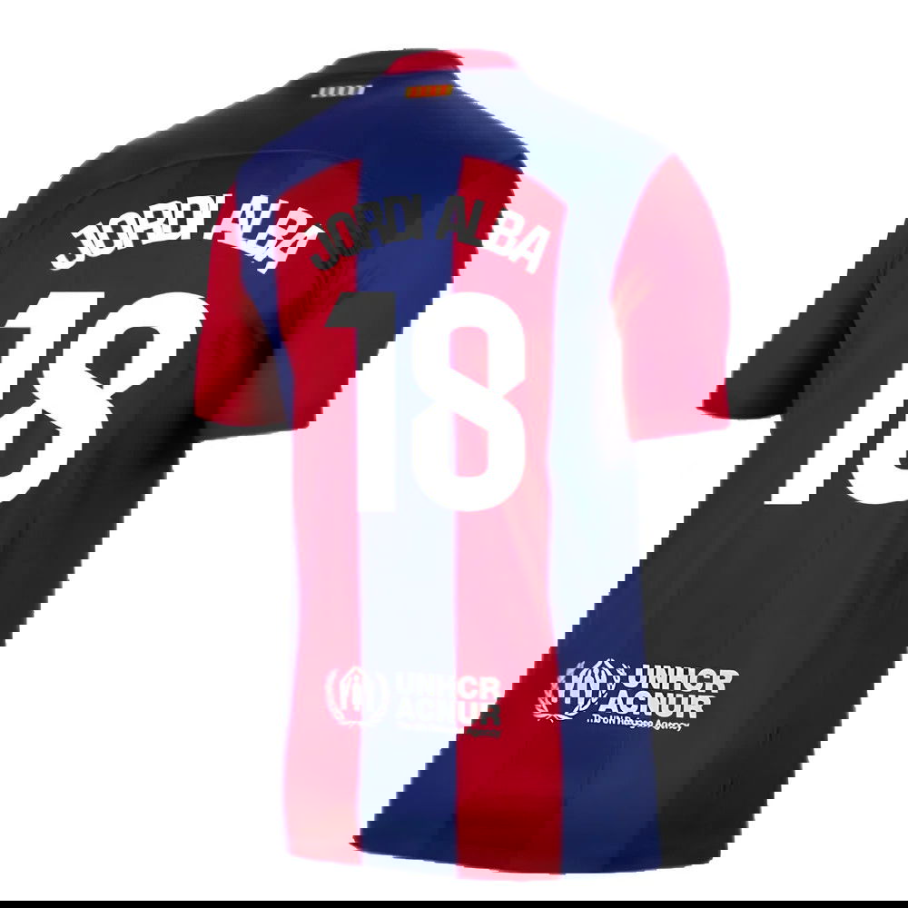 2023-2024 Barcelona Home Shirt (Jordi Alba 18)