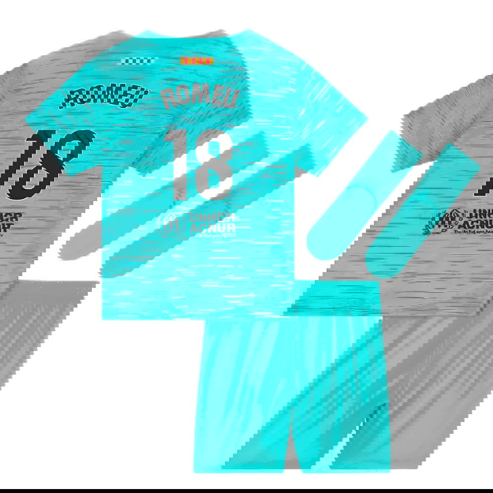 2023-2024 Barcelona Infants Baby Third Kit (Romeu 18)