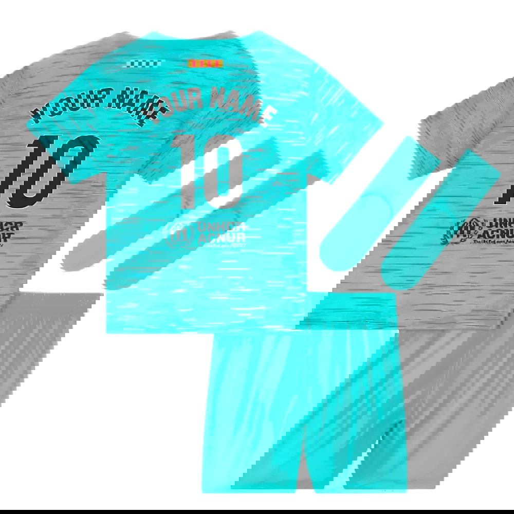 2023-2024 Barcelona Infants Baby Third Kit (Your Name)