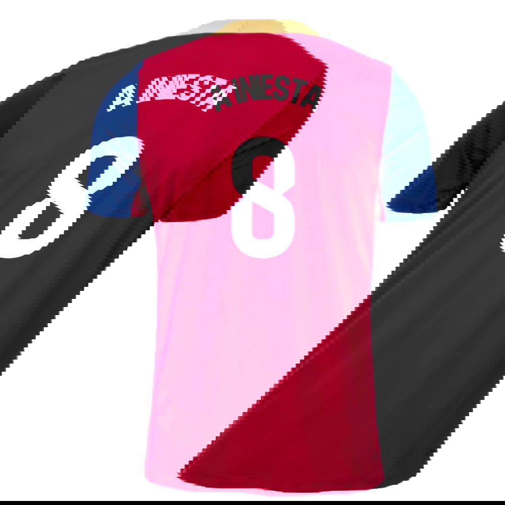 2023-2024 Barcelona Strike Training Shirt (Red) (A Iniesta 8)