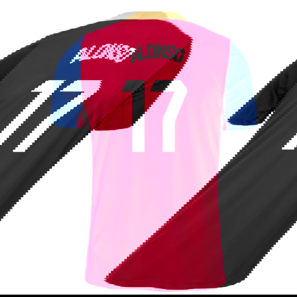 2023-2024 Barcelona Strike Training Shirt (Red) (Alonso 17)