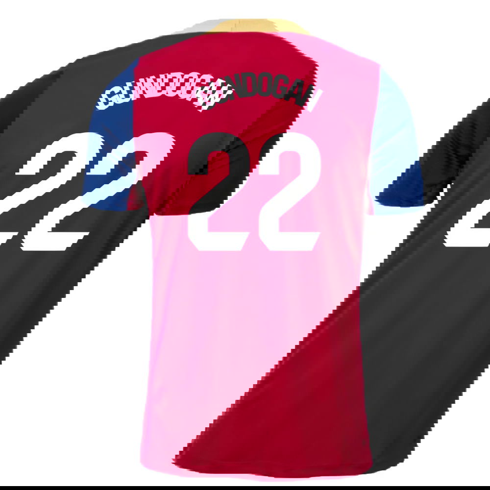 2023-2024 Barcelona Strike Training Shirt (Red) (Gundogan 22)