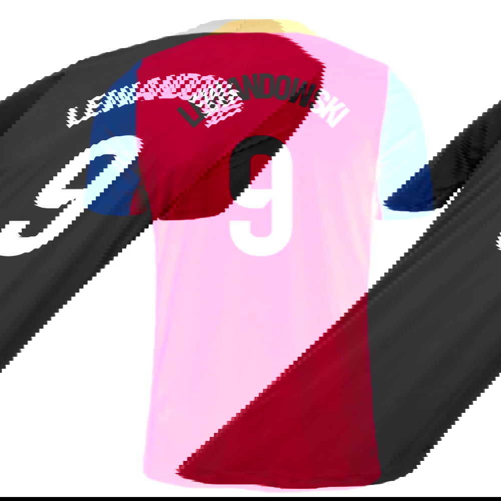 2023-2024 Barcelona Strike Training Shirt (Red) (Lewandowski 9)