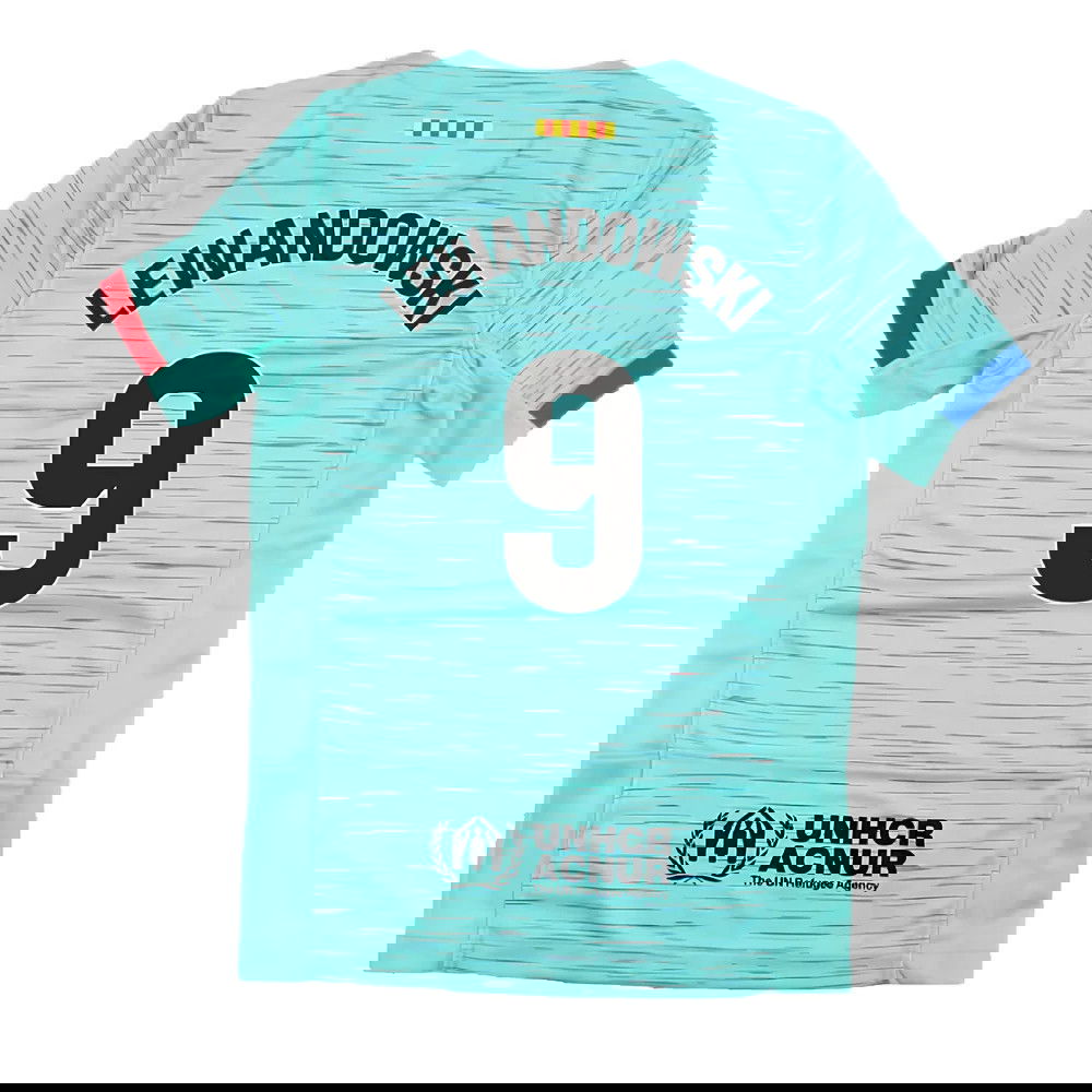 2023-2024 Barcelona Third Shirt (Kids) (Lewandowski 9)