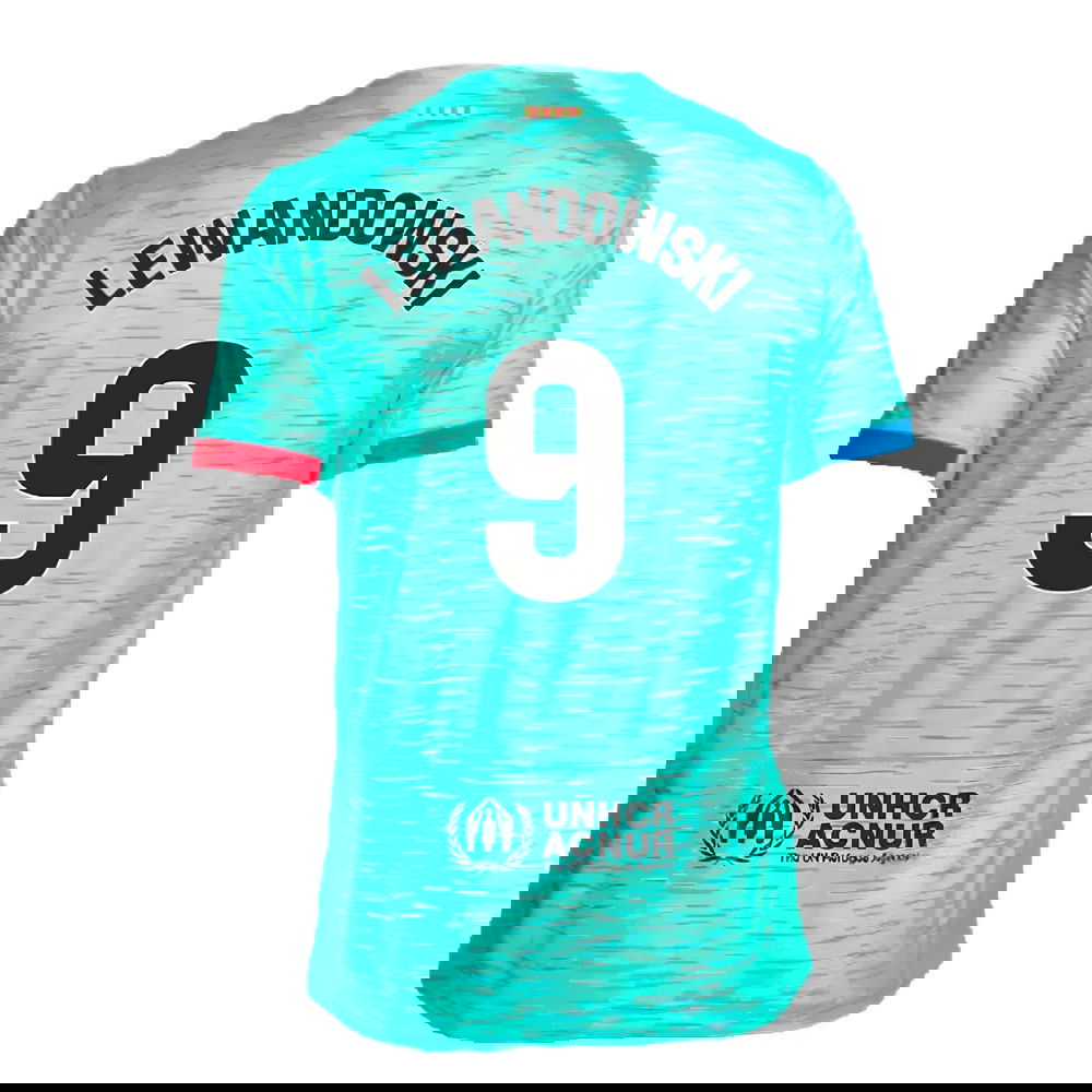 2023-2024 Barcelona Third Shirt (Lewandowski 9)