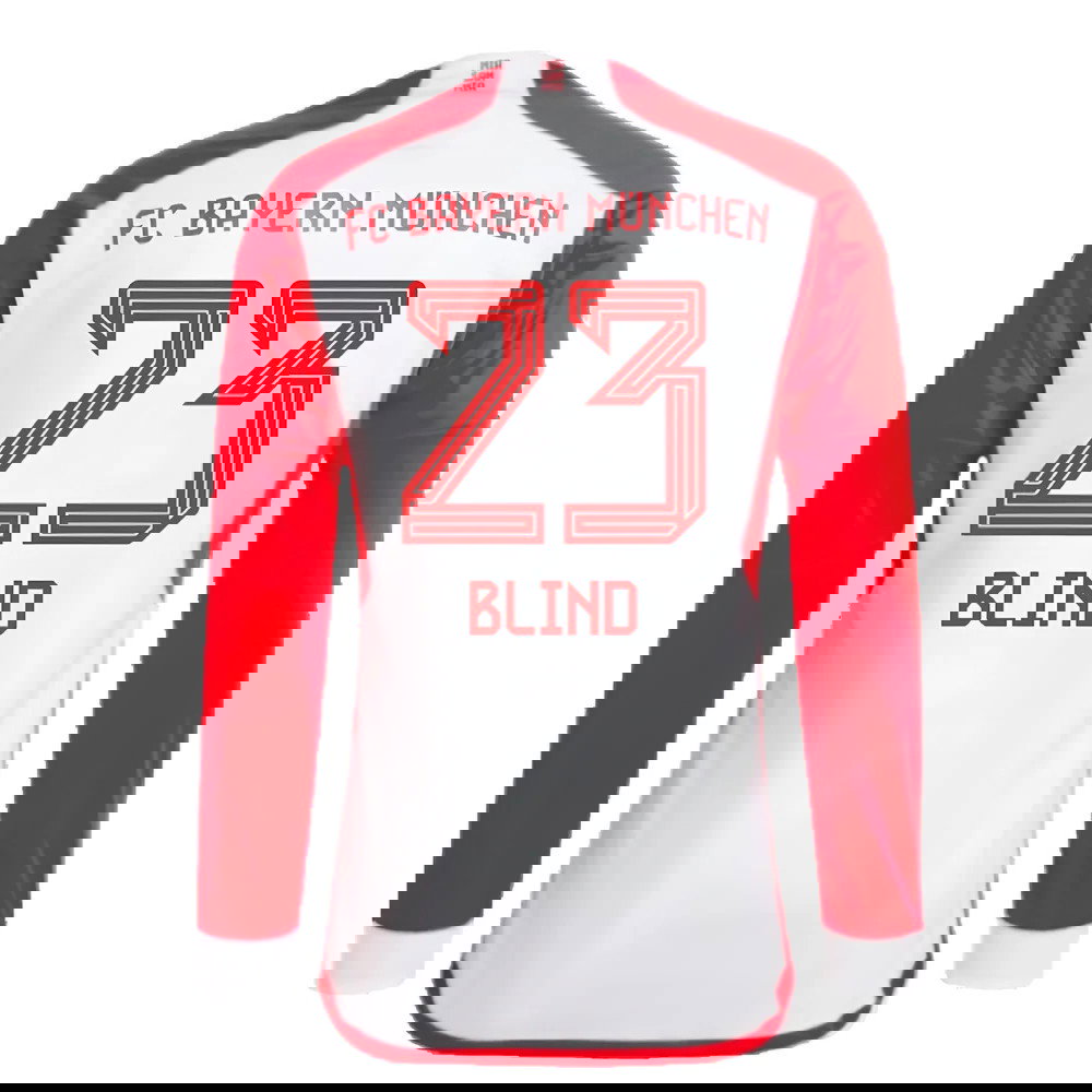 2023-2024 Bayern Munich Long Sleeve Home Shirt (Blind 23)
