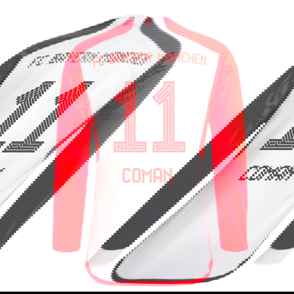 2023-2024 Bayern Munich Long Sleeve Home Shirt (Kids) (Coman 11)