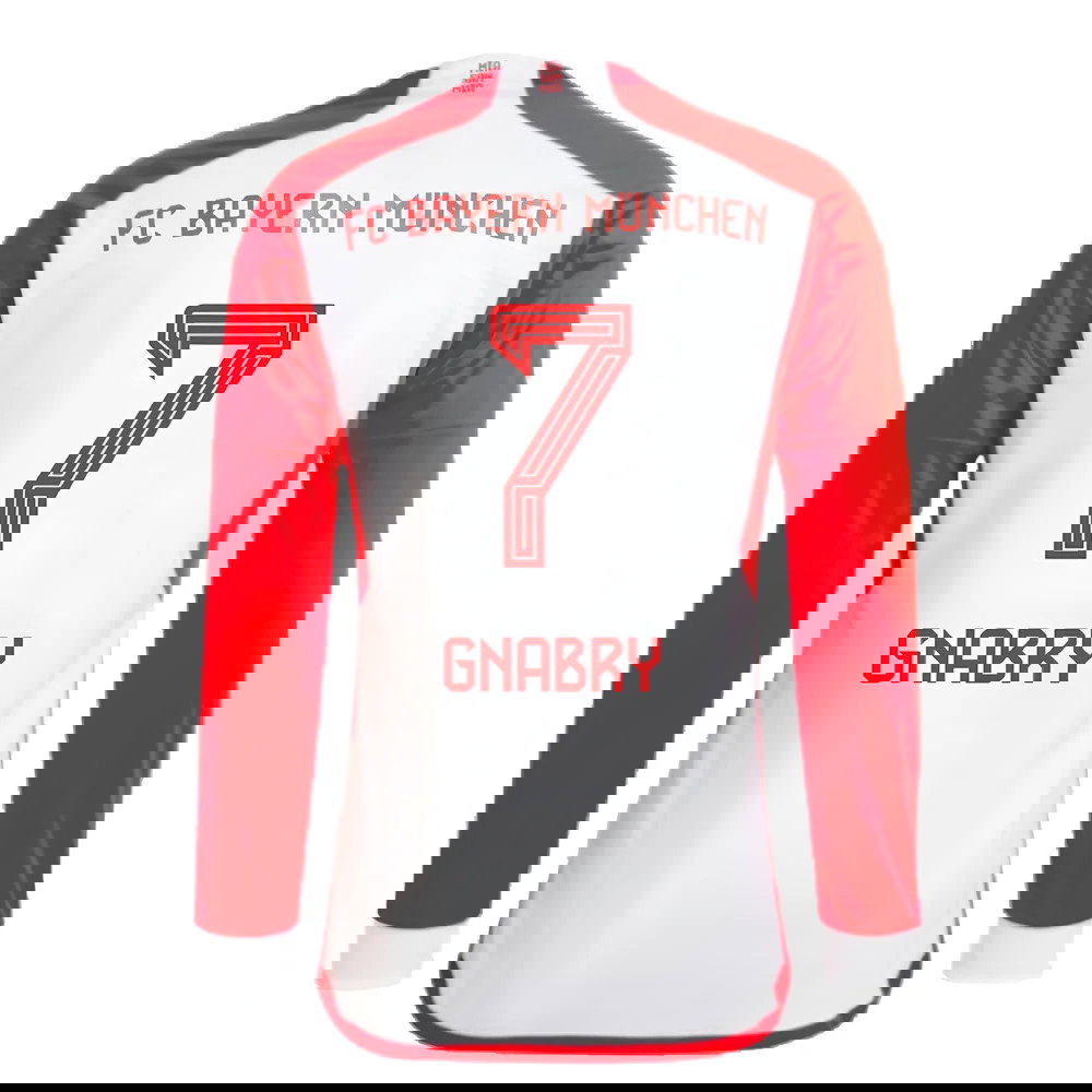 2023-2024 Bayern Munich Long Sleeve Home Shirt (Kids) (Gnabry 7)