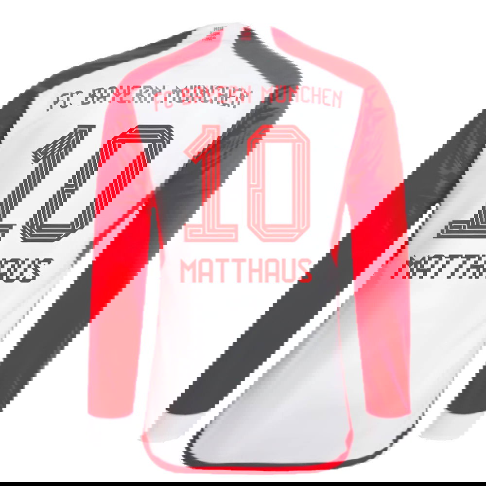 2023-2024 Bayern Munich Long Sleeve Home Shirt (Matthaus 10)