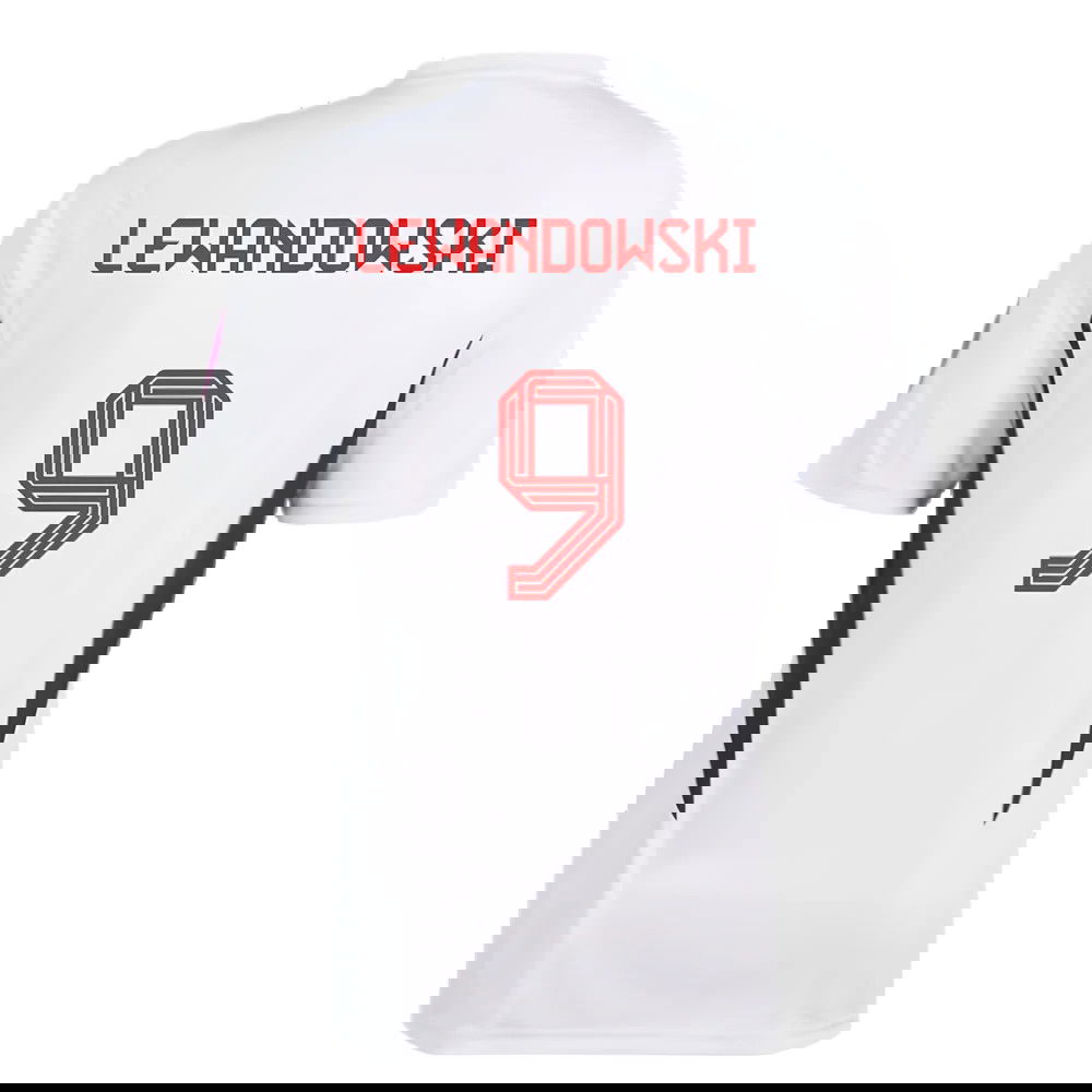 2023-2024 Bayern Munich Training Shirt (White) (Lewandowski 9)