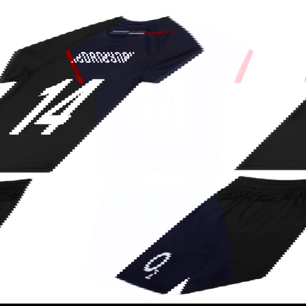 2023-2024 England Rugby Alternate Replica Infant Kit (Robinson 14)