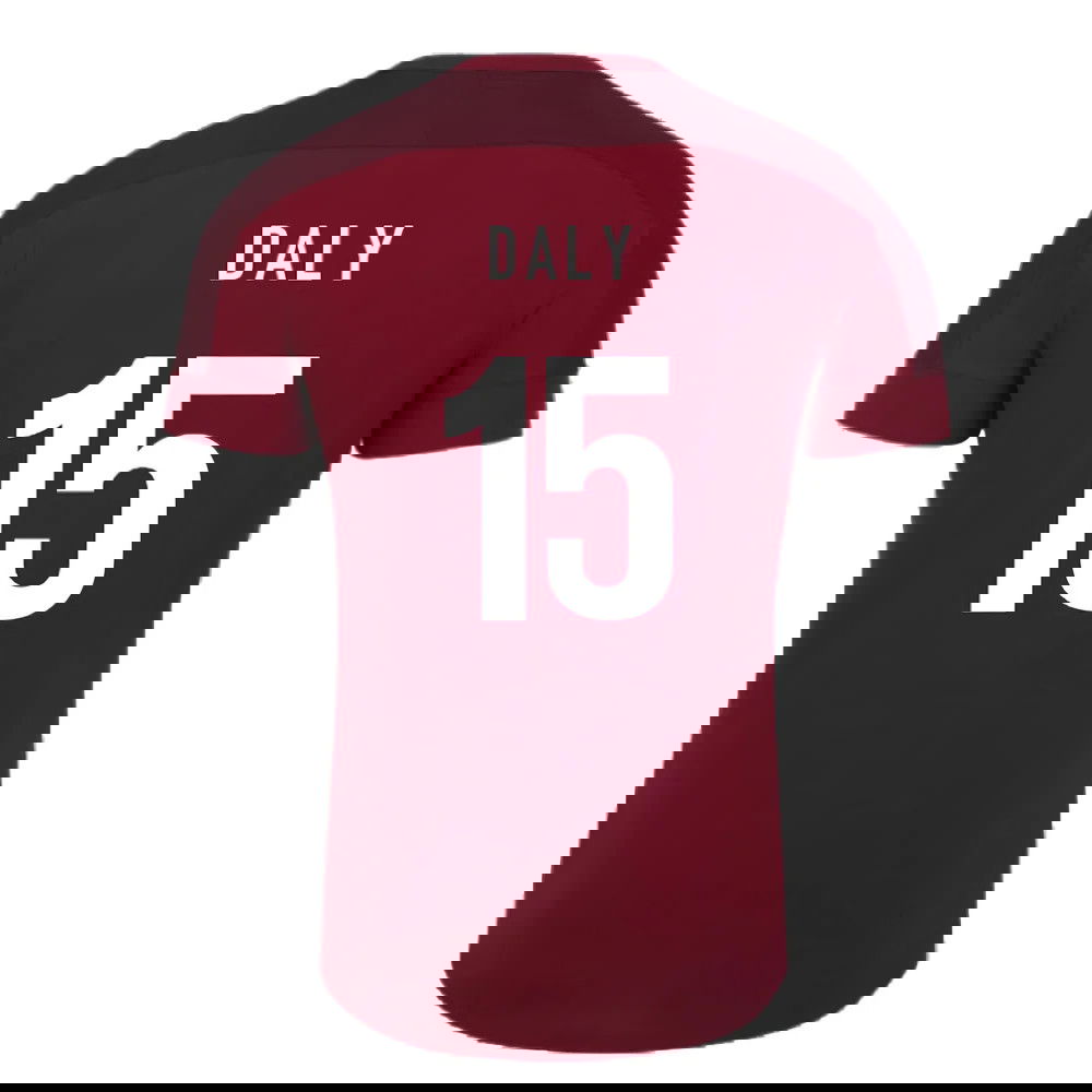 2023-2024 England Rugby Presentation T-Shirt (Tibetan Red) (Daly 15)