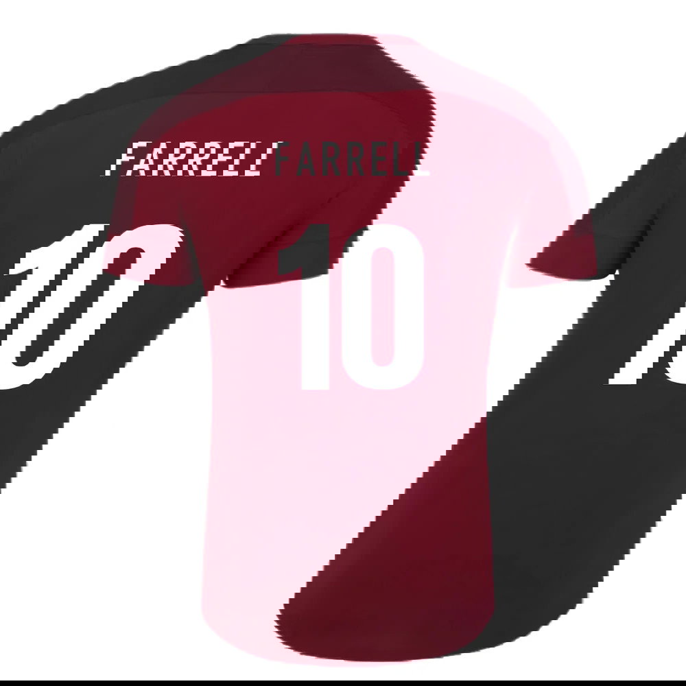 2023-2024 England Rugby Presentation T-Shirt (Tibetan Red) (Farrell 10)