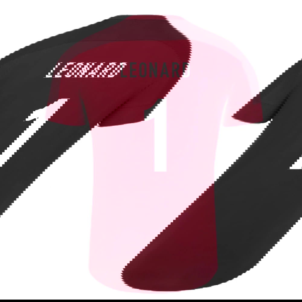 2023-2024 England Rugby Presentation T-Shirt (Tibetan Red) (Leonard 1)