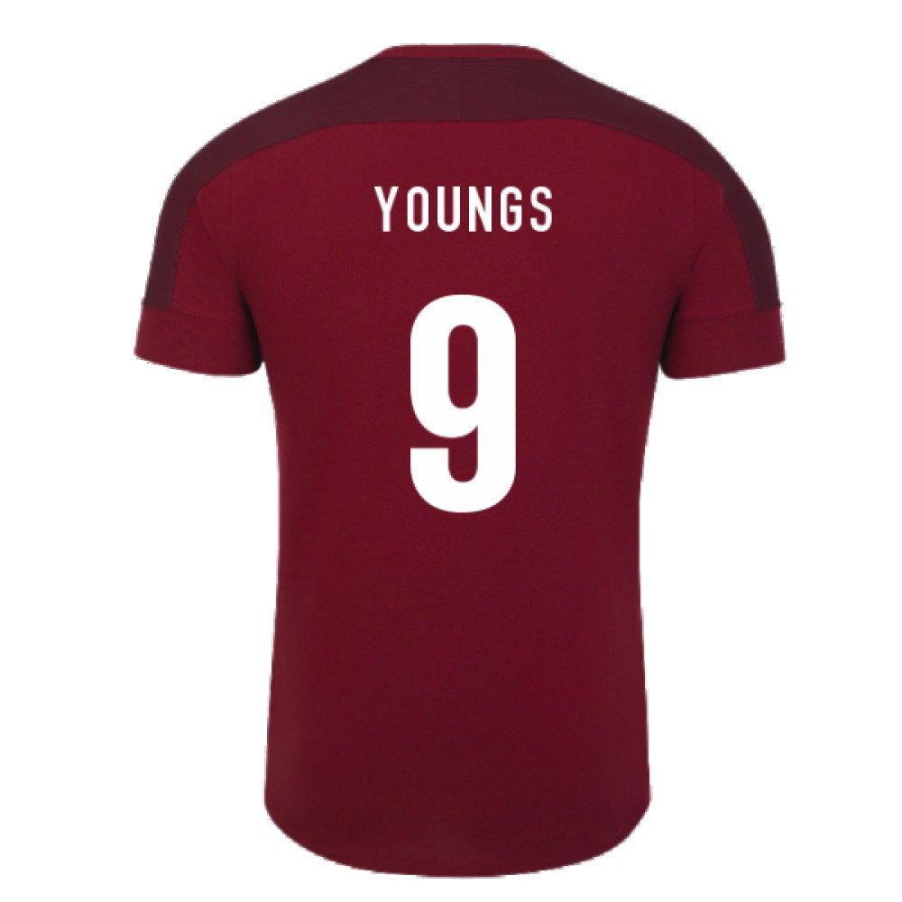 2023-2024 England Rugby Presentation T-Shirt (Tibetan Red) (Youngs 9)