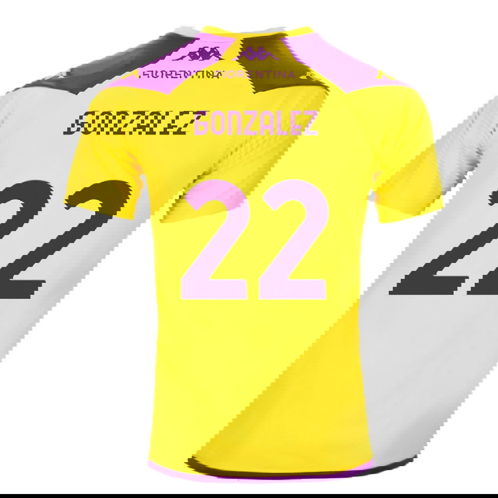 2023-2024 Fiorentina Training Shirt (Yellow) (Gonzalez 22)