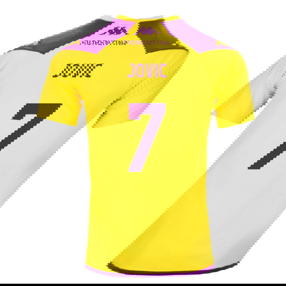 2023-2024 Fiorentina Training Shirt (Yellow) (Jovic 7)