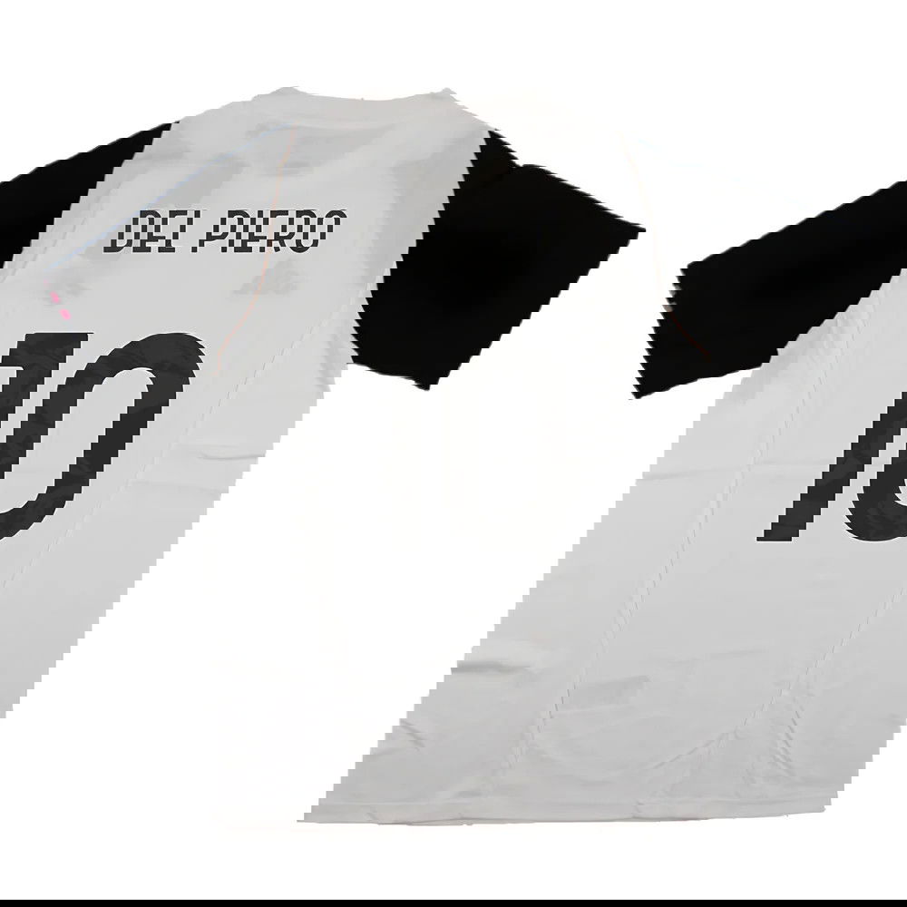 2023-2024 Juventus Cotton Tee (White) (DEL PIERO 10)