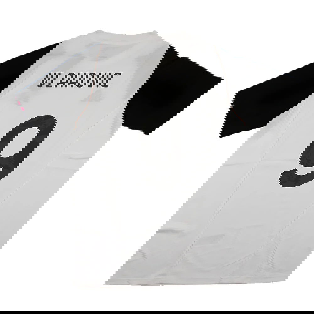2023-2024 Juventus Cotton Tee (White) (VLAHOVIC 9)