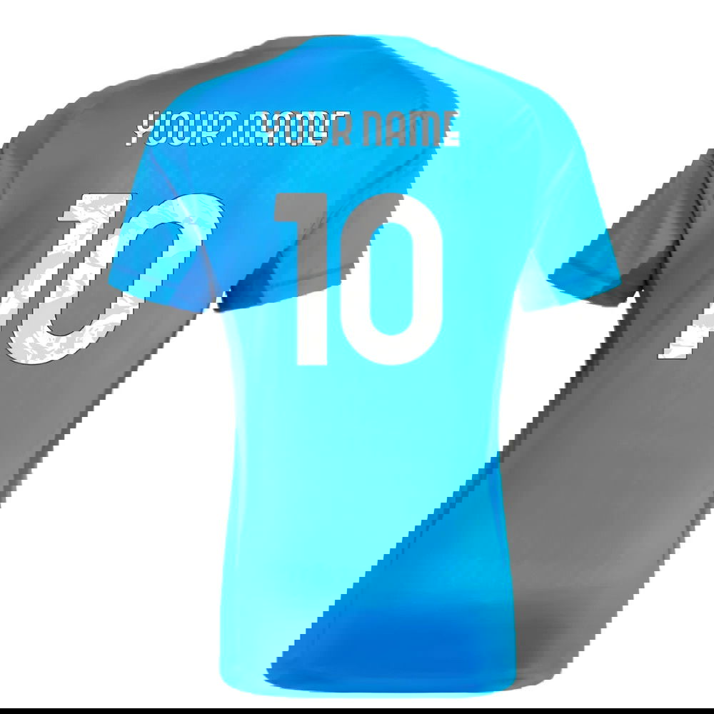 2023-2024 Juventus Home Goalkeeper Shirt (Blue) (Your Name)