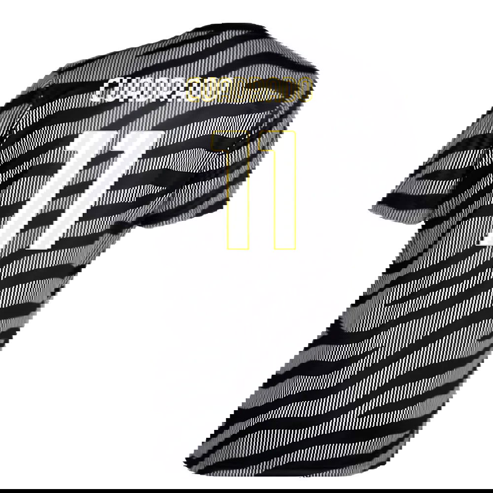 2023-2024 Juventus Pre-Match Shirt (Black) (CUADRADO 11)