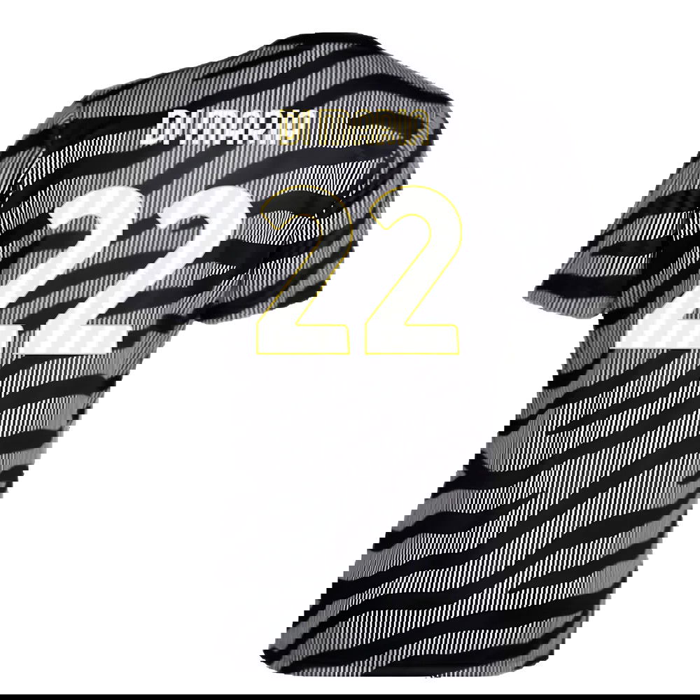 2023-2024 Juventus Pre-Match Shirt (Black) (DI MARIA 22)