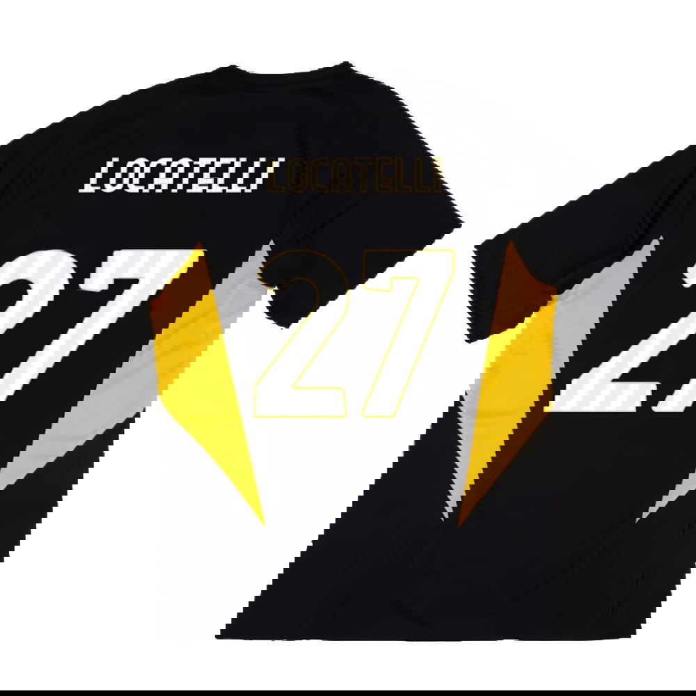 2023-2024 Juventus Training Shirt (Black) (LOCATELLI 27)