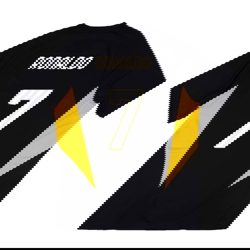 2023-2024 Juventus Training Shirt (Black) (RONALDO 7)