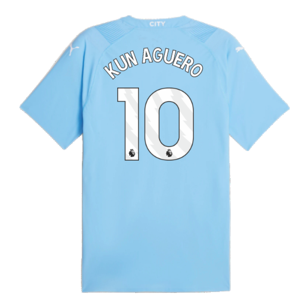 2023-2024 Man City Authentic Home Shirt (KUN AGUERO 10)