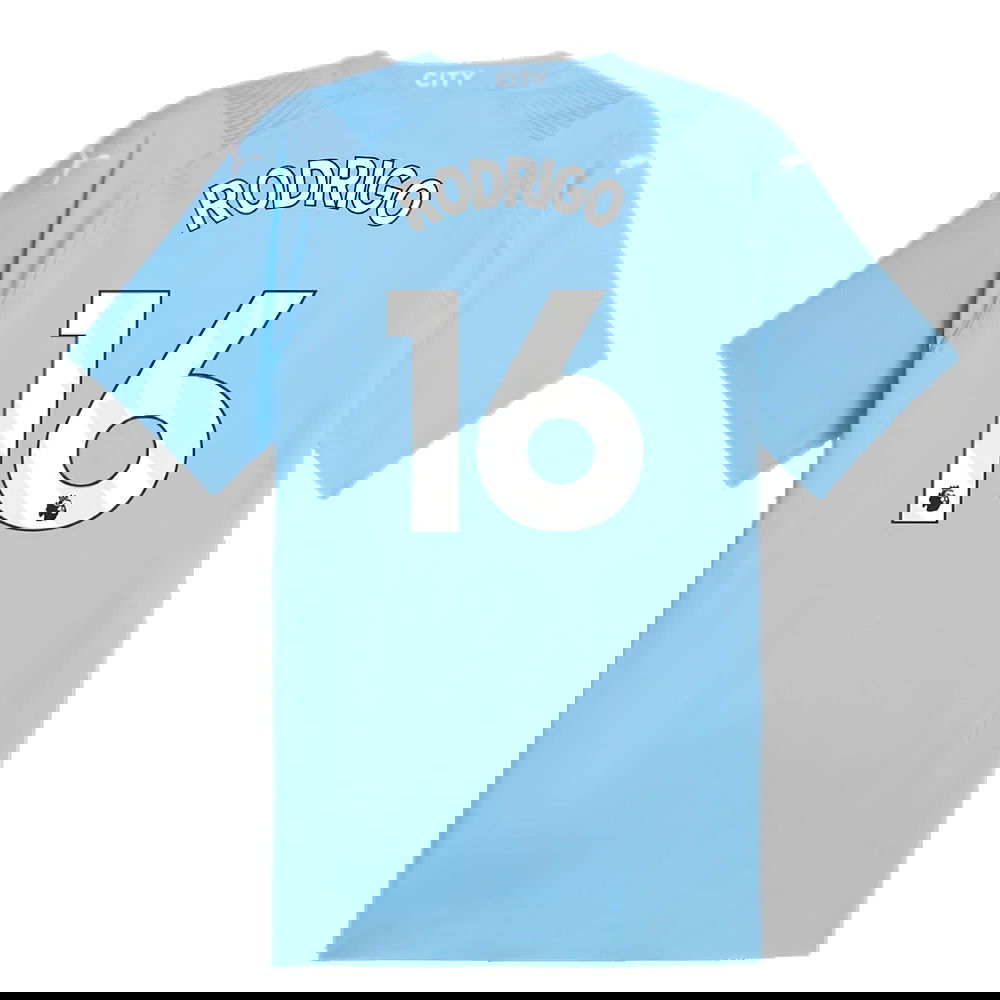 2023-2024 Man City Authentic Home Shirt (RODRIGO 16)