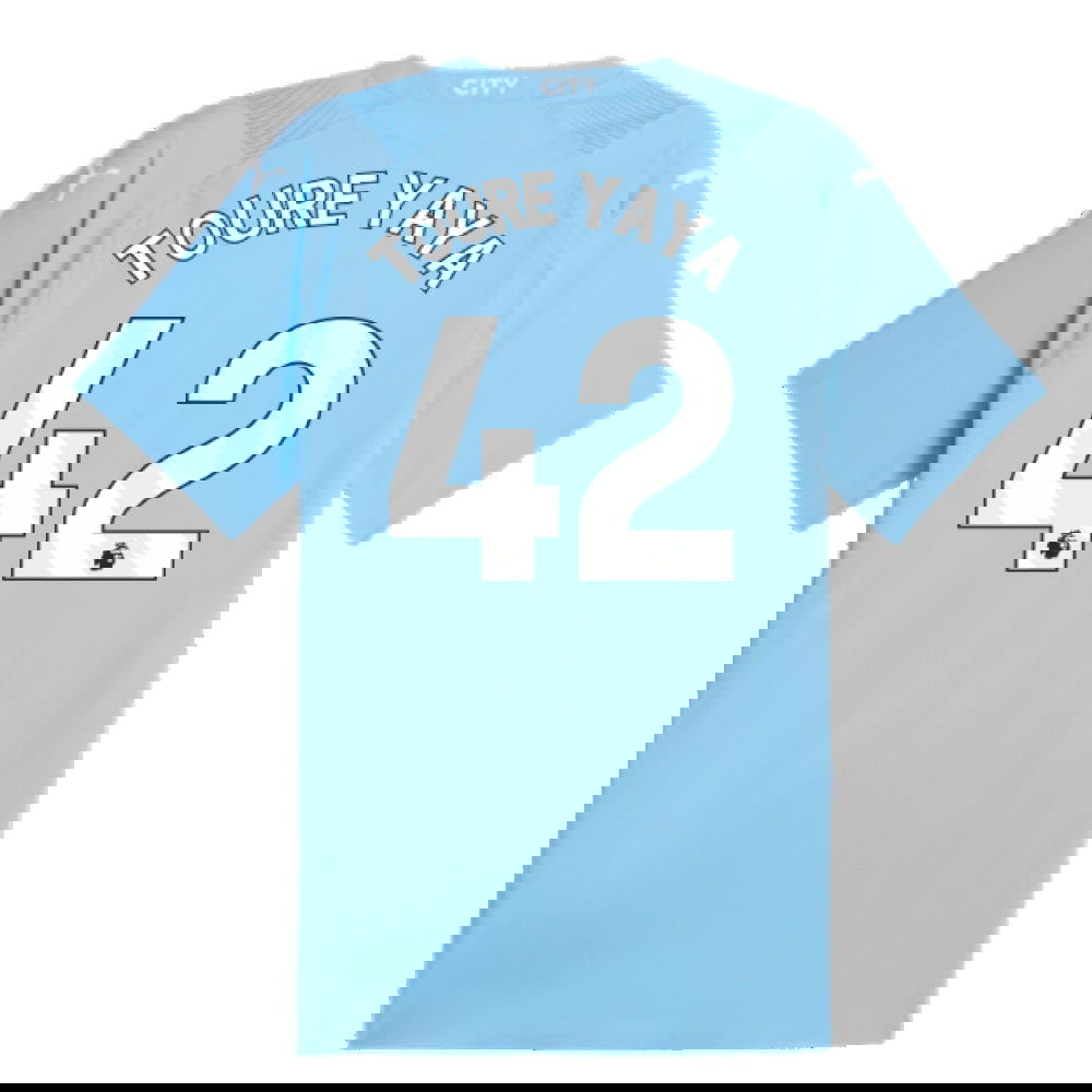 2023-2024 Man City Authentic Home Shirt (TOURE YAYA 42)