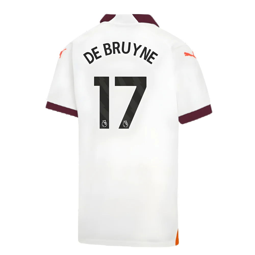 2023-2024 Man City Away Shirt (Kids) (DE BRUYNE 17)